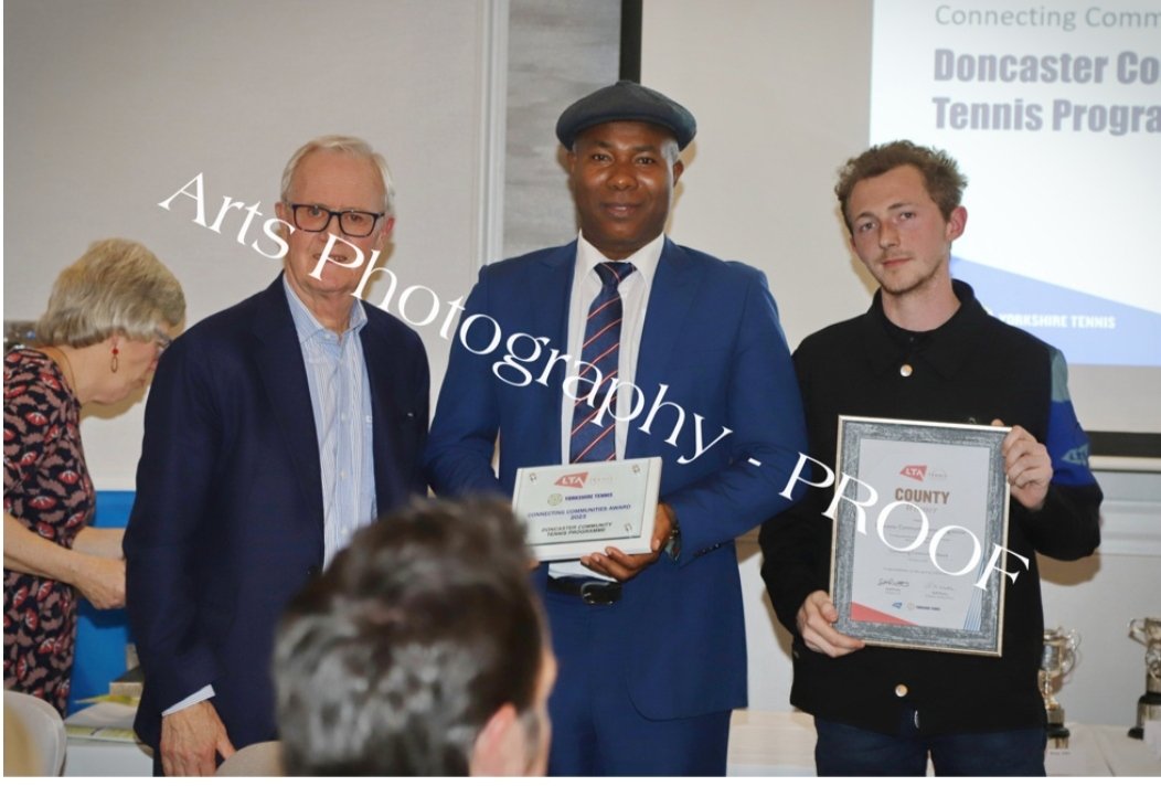FinndoroObasi's tweet photo. A big thank you to my team at Doncaster Community Tennis. It was your hard work that made our LTA Yorkshire Connecting Community Award win.
Shout out to LTA president and Doncaster authorities for believing in us.
 Check out the photos from 2023 gallery  https://t.co/RAFrQMINhO https://t.co/45mSfTc9mH