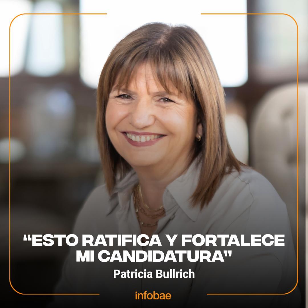 infobae's tweet photo. Patricia Bullrich: “Esto ratifica y fortalece mi candidatura” https://t.co/5DlJtUGE3t https://t.co/P2QBaztsnk