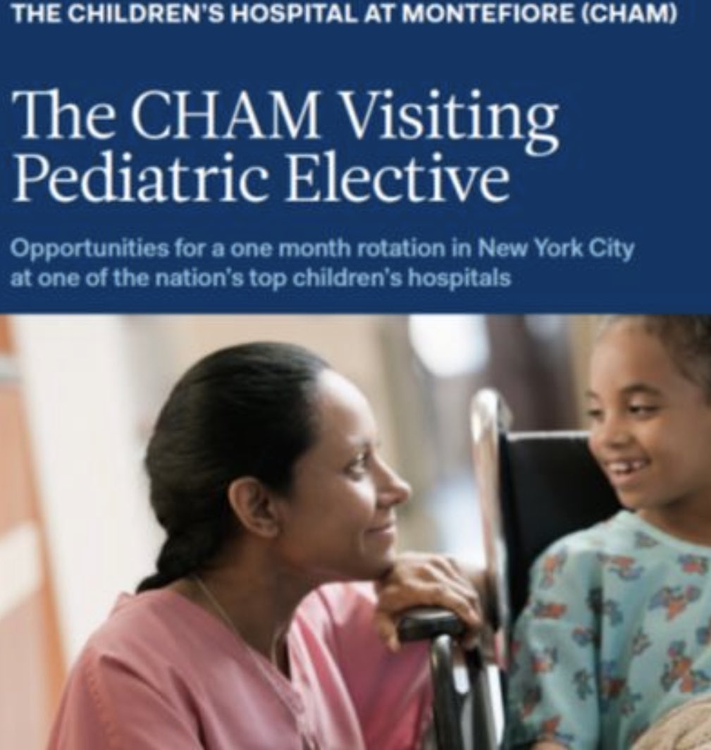 MontefiorePeds's tweet photo. For med students & residents: the Children’s Hospital at Montefiore (#CHAM) visiting elective rotation in #PedsEndocrinology; #FreeHousing during this 1 month rotation with our team! https://t.co/1jKC7iQboQ @SuzettePediMD @carlpierce @Adithyology @whatdrfeinsaid @SalihDemirhanMD https://t.co/pXMPRpPtqi