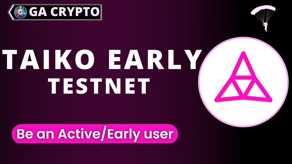 <a href="/taikoxyz/">Taiko.eth 🥁</a> Alpha 2 Testnet Thread 🧵 

In the trend of #Layer2 #zksync #arbitrum, Taiko is a New EVM based Blockchain coming on zk Rollup👀

Not confirmed 🪂 but we should be an Early user and still we have time ⏲️

♥️Like &amp; Retweet🔁LFG🚀
✔ Join us on TG: t.me/GNairdrop