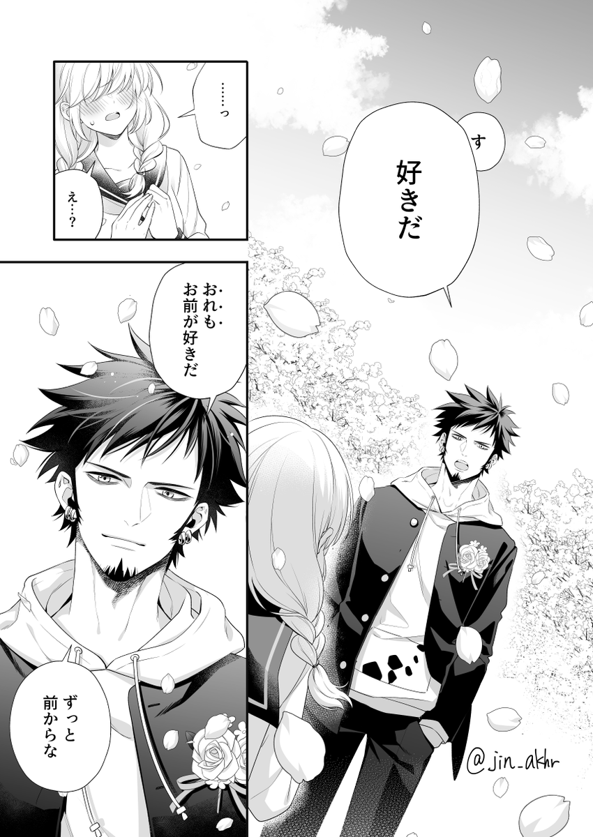 ⚠️夢/🐯学パロ
卒業式に第2ボタンくれる🐯くんの漫画ver. 