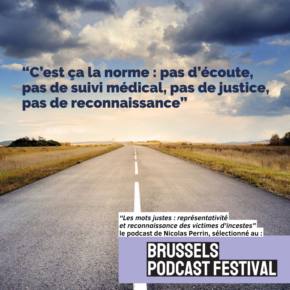 CaiipOrg's tweet image. Nous avons le plaisir de vous annoncer la sélection du podcast de Nicolas Perrin au #brusselspodcastfestival ! 
Merci à celles, ceux qui peuvent voter pour lui/nous : brusselspodcastfestival.be/prix-bpf-2023
À l'écoute sur notre site - CW : récits de violences sexuelles : 
caiip.group/l-excellent-po…