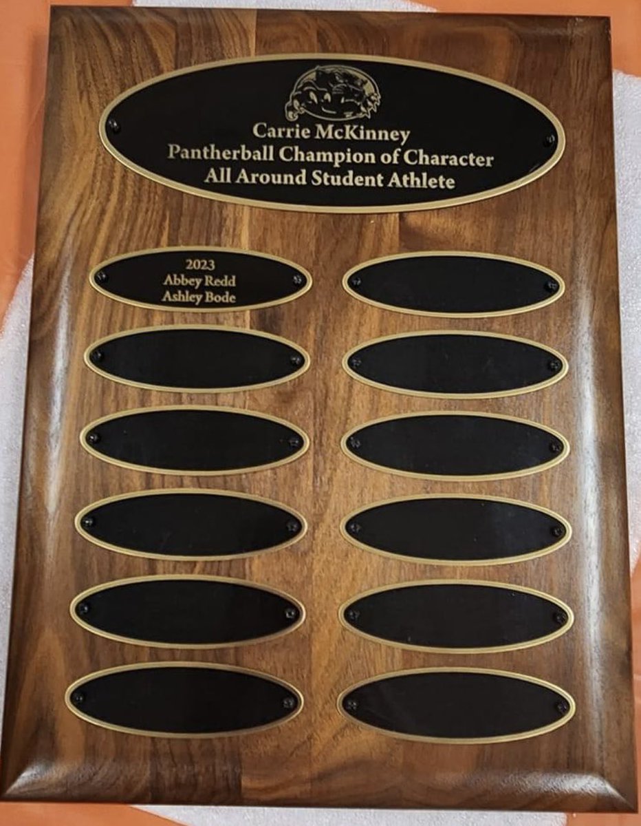 Our most prestigious award given @ our <a href="/basketball_plp/">PLP Basketball</a> Banquet was the <a href="/MommaMcKinney/">Carrie Mckinney</a> PANTHERBALL CHAMPION OF CHARACTER ALL-AROUND STUDENT-ATHLETE AWARD (voted on by Players, Coaches &amp; 26 different <a href="/wearepalmyra/">Palmyra R-1 School District</a> employees) CO-WINNERS JUNIOR ASHLEY BODE &amp; SENIOR ABBEY REDD