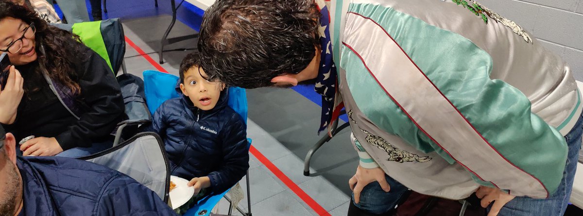 NathynwithaY's tweet photo. @ManceWarner saying hello to a young fan before facing Joshua Bishop at @BLabelPro Observe This Brother #BLPRumble. https://t.co/RDREe7kb9G