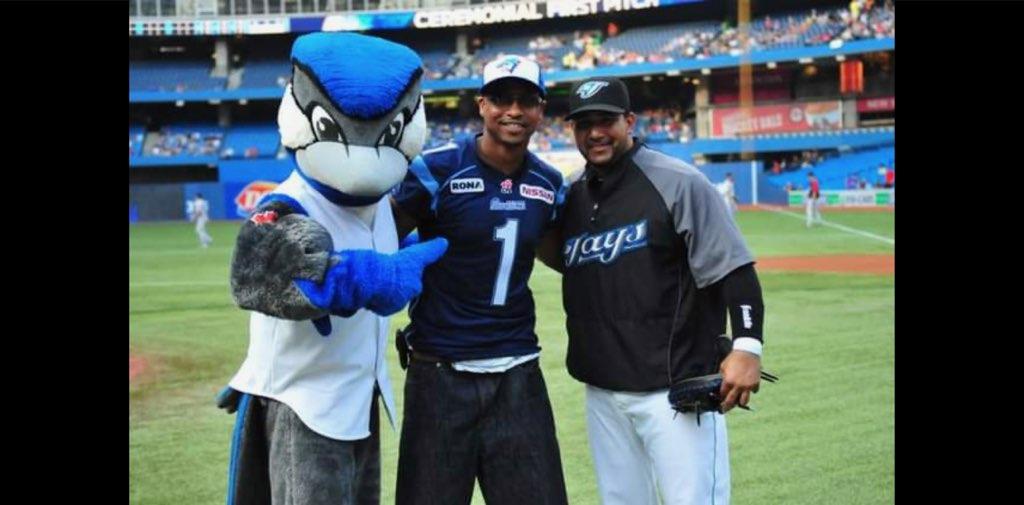 Throwback First Pitch <a href="/BlueJays/">Toronto Blue Jays</a> home game <a href="/MLB/">MLB</a> #Fastball #Strike #SpringTraining