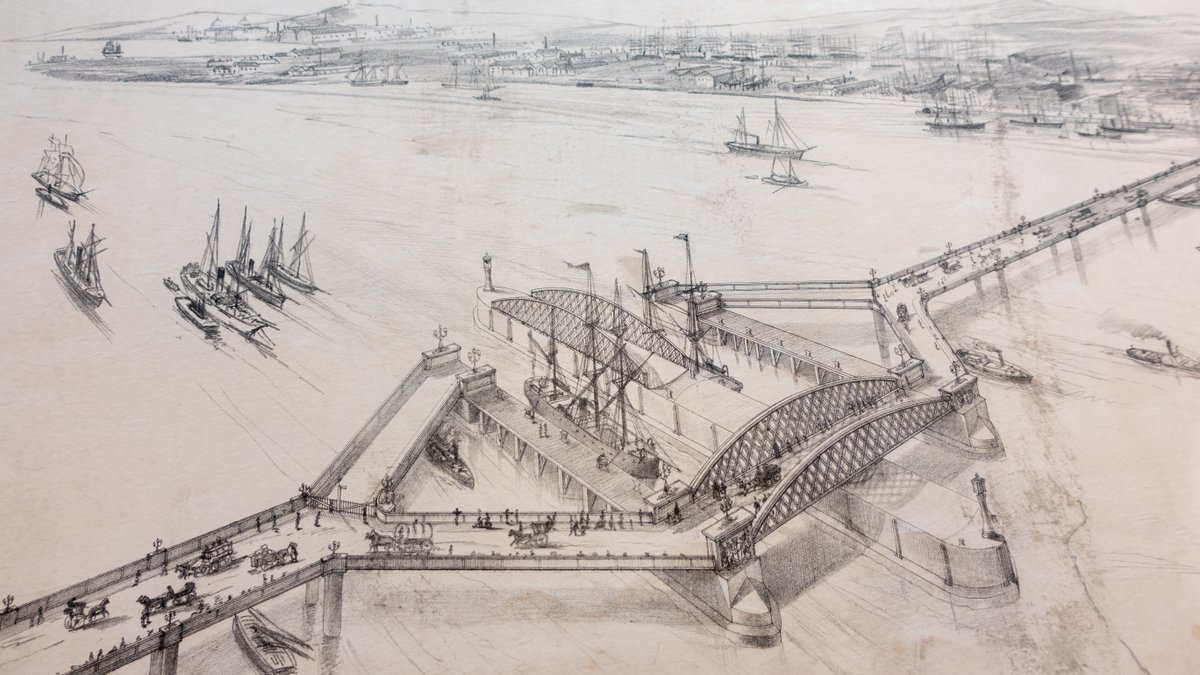 TheLdnArchives's tweet photo. Discover how Barnett's 1876 rotating bridge proposal paved the way for #TowerBridge, hoping to alleviate traffic &amp; enabling access for large ships into the upper Thames! Join the FREE 'Over, Under and Across' talk on Tuesday. 
Tickets: https://t.co/frorQjROvw
#LondonHistory https://t.co/uDslKNRD14