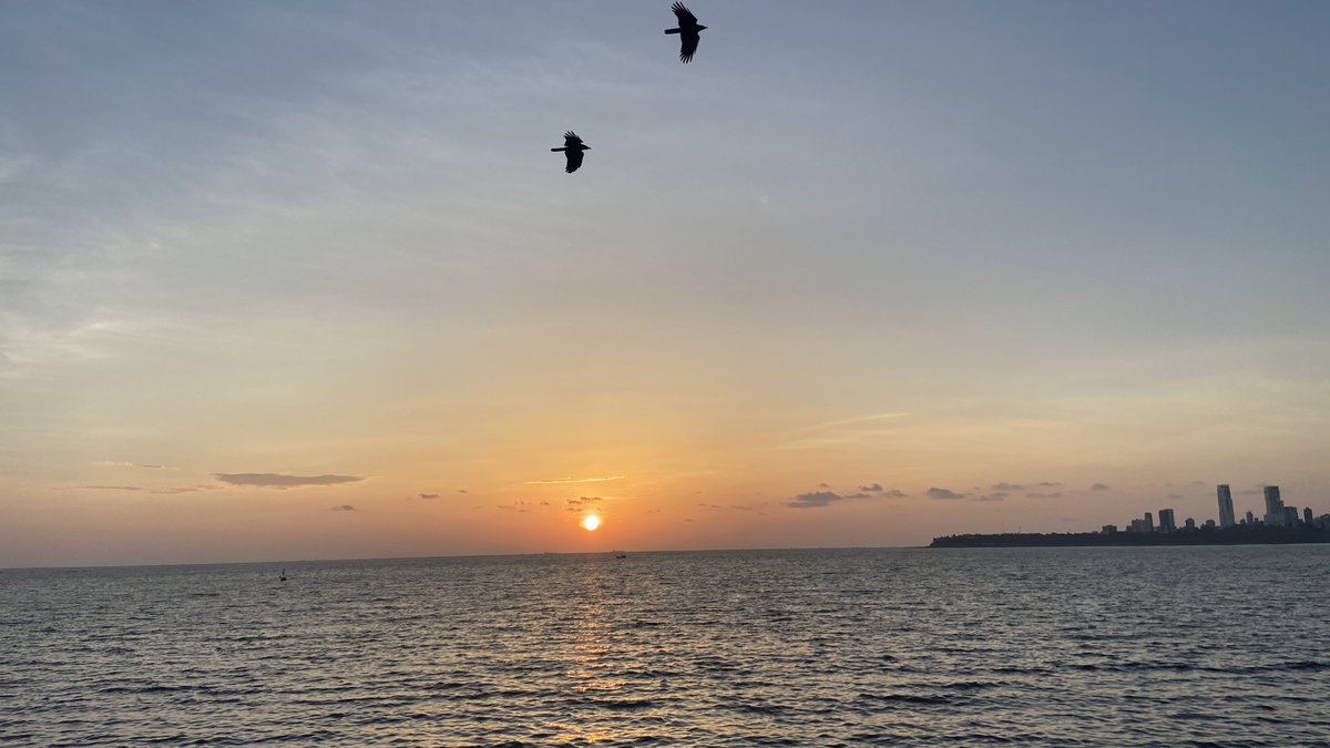 SKSahu29's tweet photo. The golden hour. 

#Sunset #MarineLines #Mumbai https://t.co/QYtnolyYgc