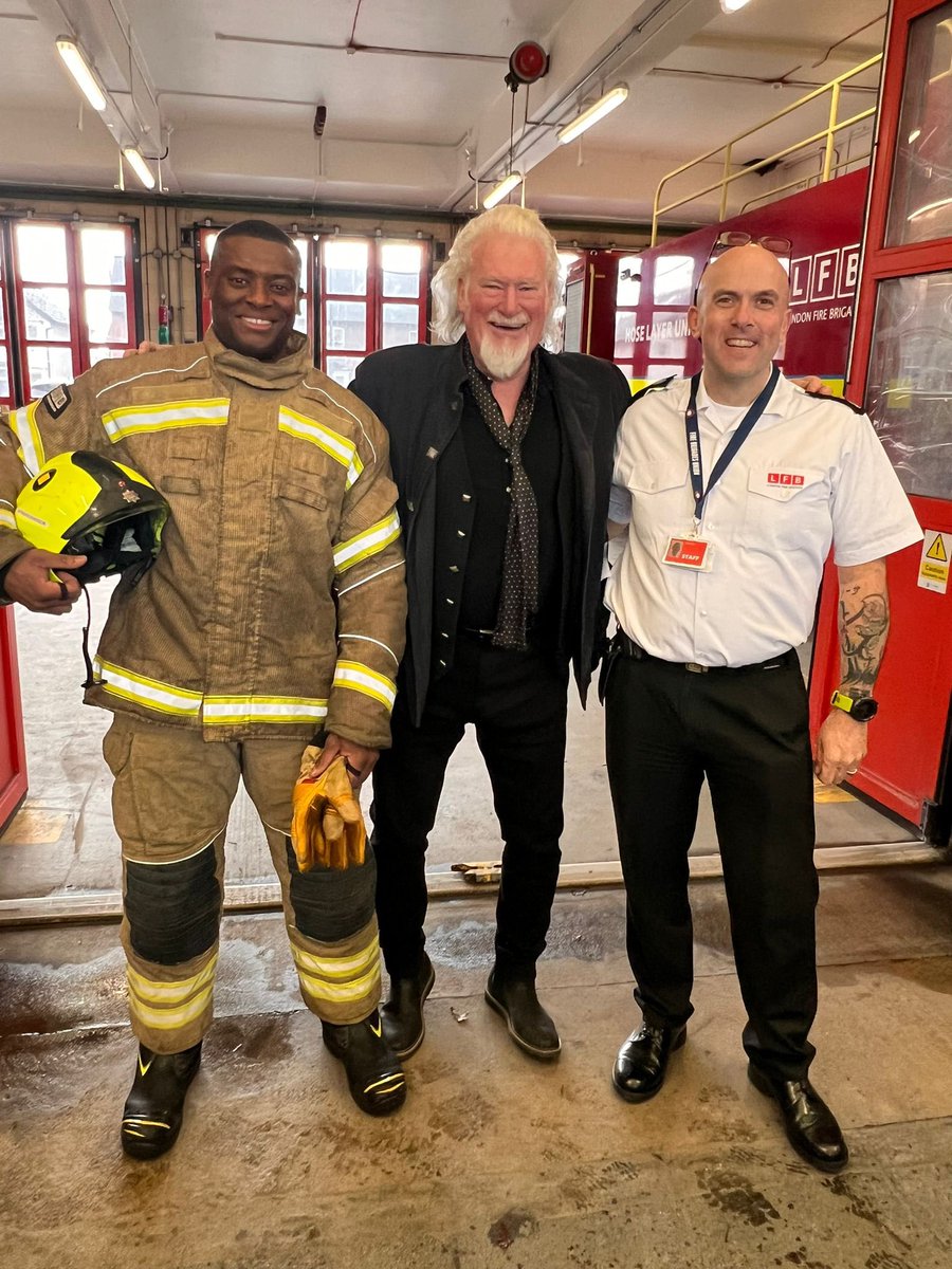 Congratulations to our new firefighters. They were joined at the #Harrow Training Centre Pass Out ceremony by actor Sean Blowers who played Sub Officer John Hallam in the series London's Burning.