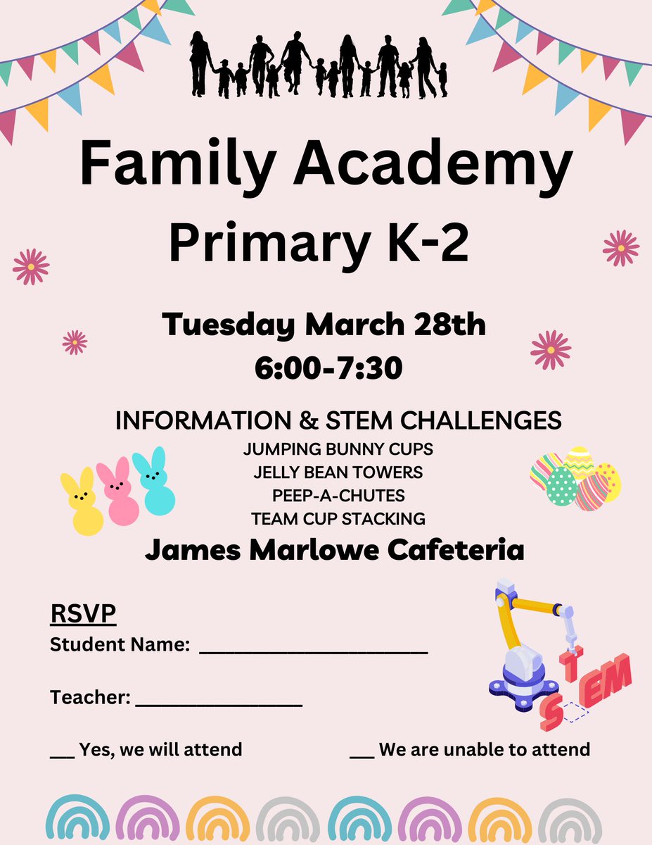 K-2 Family Academy this week!