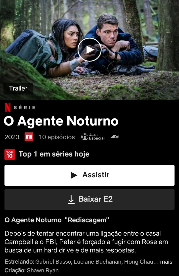 O Agente Noturno, Trailer oficial