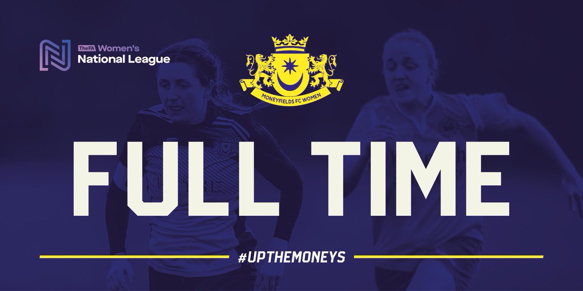 Full Time. We overcome an early scare by going 2-0 down after 21 minutes to win 3-2. 

A brace from @Kimbles1109 and another from @GemmASimmonds lift us into third @FAWNL Division One South West and we remain unbeaten in nine. 

#UpTheMoneys #WeAreNational #WomensFootballWeekend