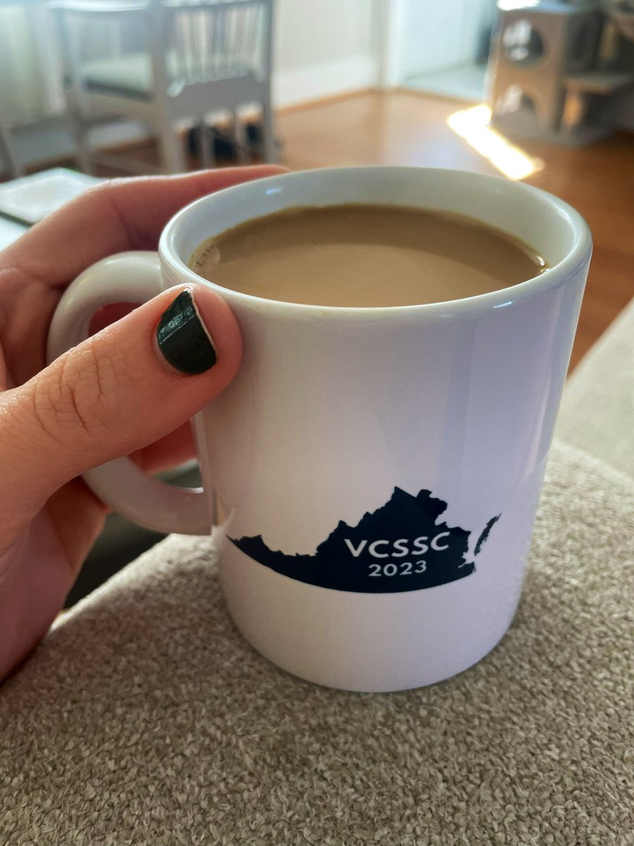 sam_futrell1's tweet photo. And on the seventh day of conference week, they slept in. And drank coffee. #vcssc2023 @vasocialstudies https://t.co/bFjMp1XBri