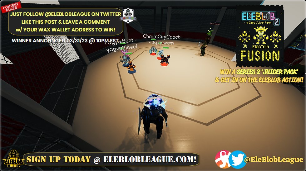 EleblobLeague's tweet image. 🥳DON&apos;T MISS OUT ON OUR CURRENT TWITTER GIVEAWAY! 🎁👀

🏟 Make Sure to &apos;FOLLOW&apos; The League on Twitter!
&apos;Like 👍&apos; This Post &amp;amp; Comment Your &apos;Wax Wallet&apos; Address Below to Enter! 👾🎉

🍀GOOD LUCK TO EVERYONE!
🏆EleBlobLeague.com

#EleBlob
#Immersys
#EleBlobNFT
#EleBlobLeague
