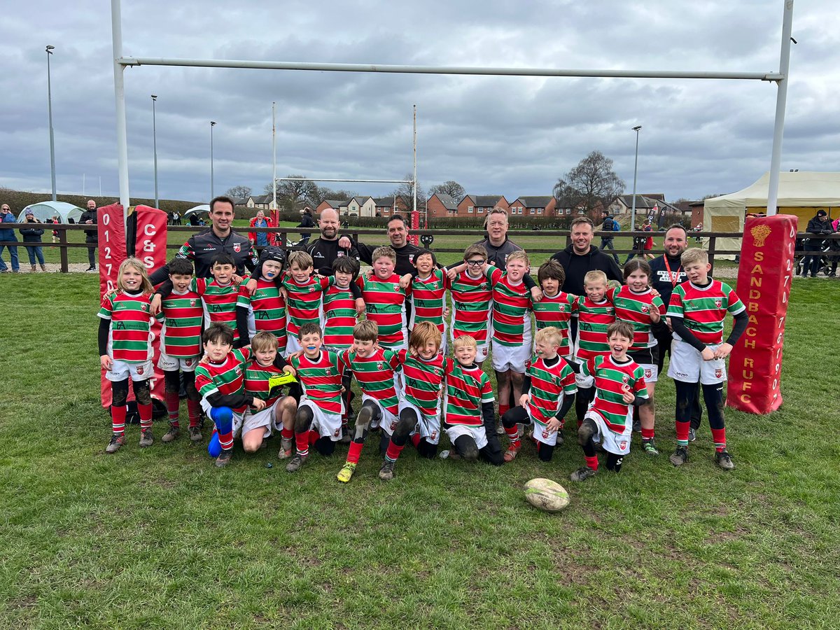 WRUFCUnder12's tweet photo. Massive Thank you to @SandbachRUFC for the U10s tournament. Hats off to Tristan for the pass of the year,Will C and George for the tackles of the tournament &amp; Josh for the offload of the season. Did @WarringtonRUFC proud. #Teamwork #Friends4Life #Pride https://t.co/9FS5PlxUq2