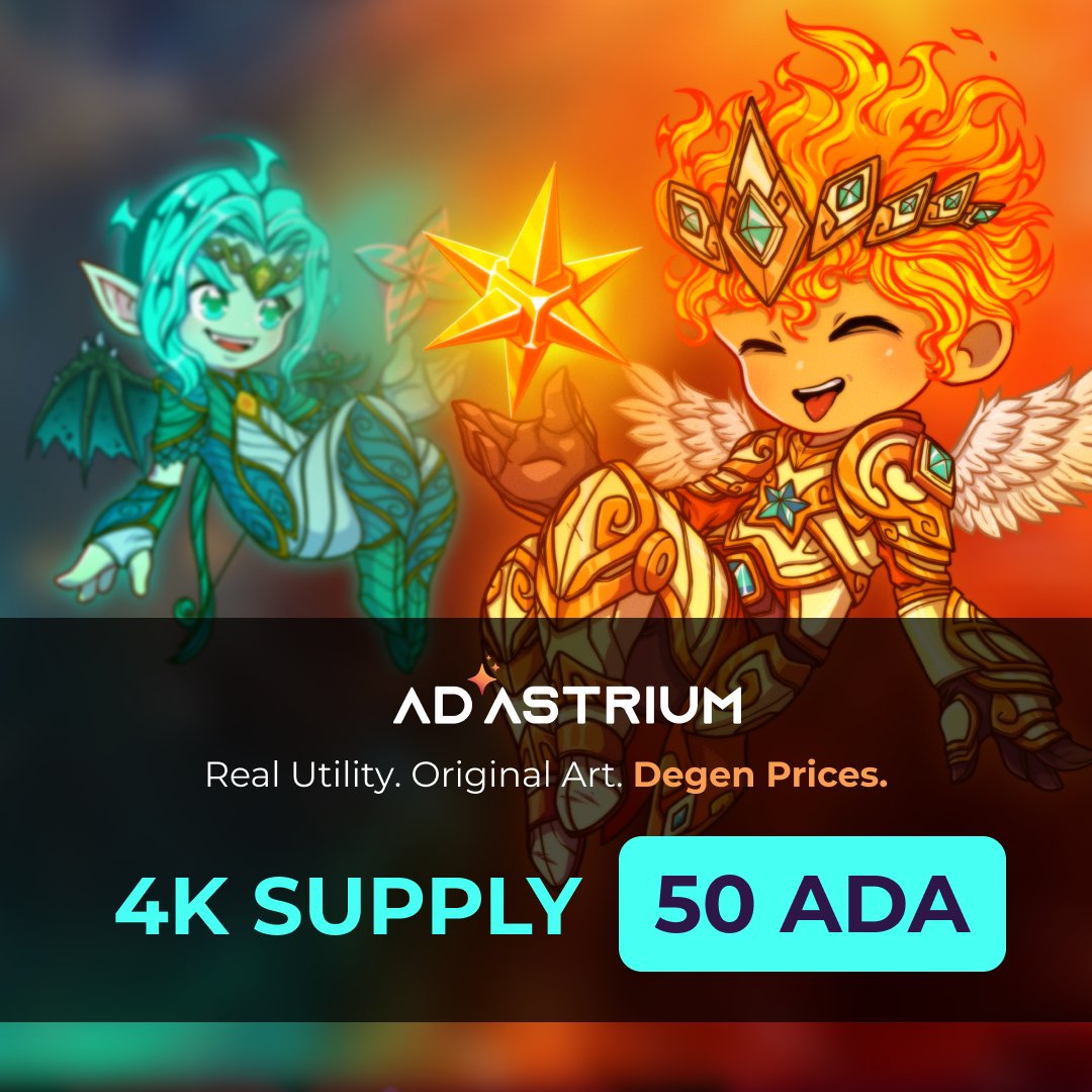 Ad Astrium✨ Mint Now | 44 ADA (@adastriumcnft) on Twitter photo Cardano's first NFTs of real stars are about to be born in the deepest darkest depths of the bear market. ✨
Do you want to own a star? 🤩
Join our discord to learn more:
discord.gg/AdAstrium
#CNFT #CNFTCommunity Cardano's first NFTs of real stars are about to be born in the deepest darkest depths of the bear market. ✨
Do you want to own a star? 🤩
Join our discord to learn more:
discord.gg/AdAstrium
#CNFT #CNFTCommunity