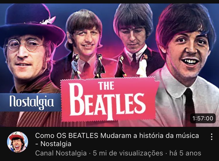 leticiaayangalt's tweet photo. BOM DIA!!! Só queria dizer que o vídeo do Nostalgia sobre os Beatles voltou pro YouTube https://t.co/2KURe9wYx2