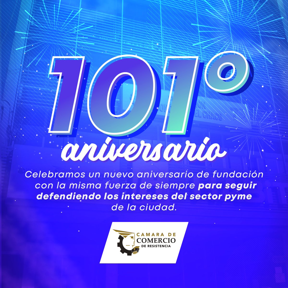 CamaraRcia's tweet photo. 101 AÑOS DE EMPUJE Y CRECIMIENTO💪🏻

Hoy estamos celebrando un nuevo aniversario de nuestra Cámara, 101 años en defensa de los intereses del #comercio, la #producción, la #industria y los #servicios de la ciudad. https://t.co/PeNyKPziAe