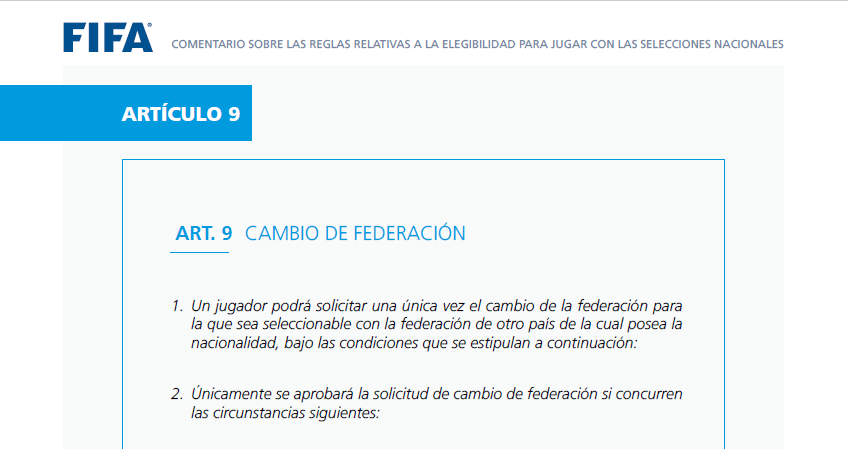 Caso Retegui:
La FIFA, en enero del año 2021, publicó el “Comentario sobre las reglas relativas a la elegibilidad para jugar con las selecciones nacionales”
👇