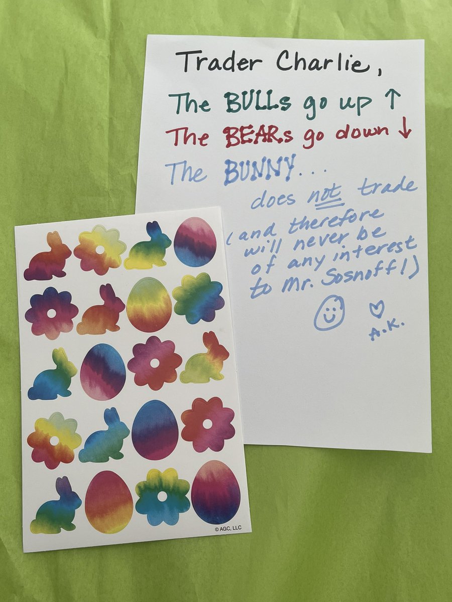 TraderJayna's tweet photo. Who knew about the @squishmallows Bull? We did! A #TraderKenzie and @TraderJayna approved Easter gift for #TraderCharlie. After all, Tis the season to remember Jewish men who changed our lives: one a carpenter, the other a trader. We love Bulls, Bears, and Bunnies! @Tony_BATtista https://t.co/5vJSXcOzh1