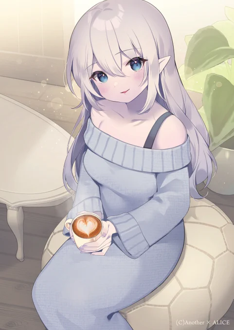 Another × ALICE(にて美食祭でのグシオンさんの思い出を描かせていただきましたゆったりまったりした何気ない幸せな日常の1ページです 
