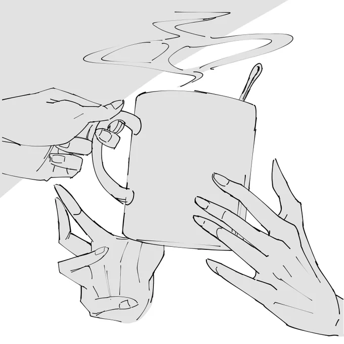 #こんげつ描いた絵を晒そう(ちょっと早いけど今月はもう描けなさそうなので)一枚に執着しないという選択ができるようになったおかげで、3月は落描きが沢山できて楽しかったです!差分含めると20枚近く描いてた 