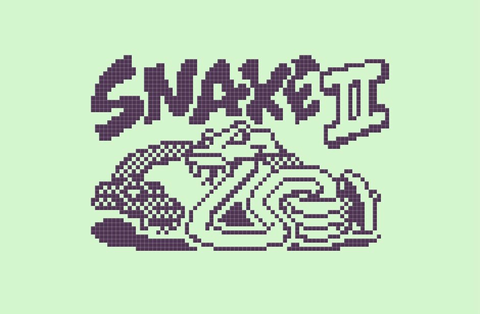 _alex_gago's tweet image. I&apos;ve recreated the Snake II logo, classic Nokia game from the 2000s.

#pixelart #aseprite #snake #nokia #snake2 #snakeII