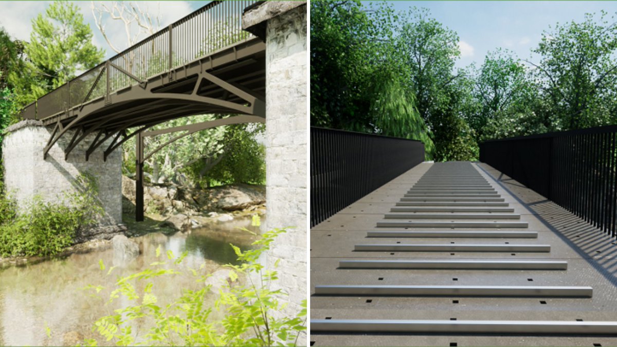 RCTCouncil's tweet photo. The Council has provided an update on the revised repair scheme for the Iron Tram Bridge near #Robertstown. Progress has included the appointment of a contractor and completion of a planning submission for the scheme. Details here: https://t.co/vDVE1Tav0U https://t.co/MkHbrIwlzW