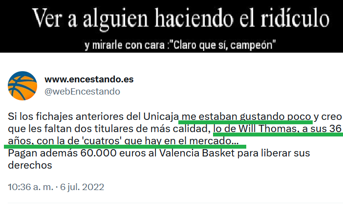 encestonto_'s tweet photo. Nada mejor que el #GatillazosMix de @webEncestando aka #webEncesTONTO🤡 te critique para ganar títulos 🏆... 🤭🤣

👀Llevaba @unicajaCB un lustro sin ganar un trofeo y mira...

Algo que ya le sucedió con el @valenciabasket de @pedroma2014... y con el @Baskonia  de Dusko Ivanovic! https://t.co/iHLaIKxvDe