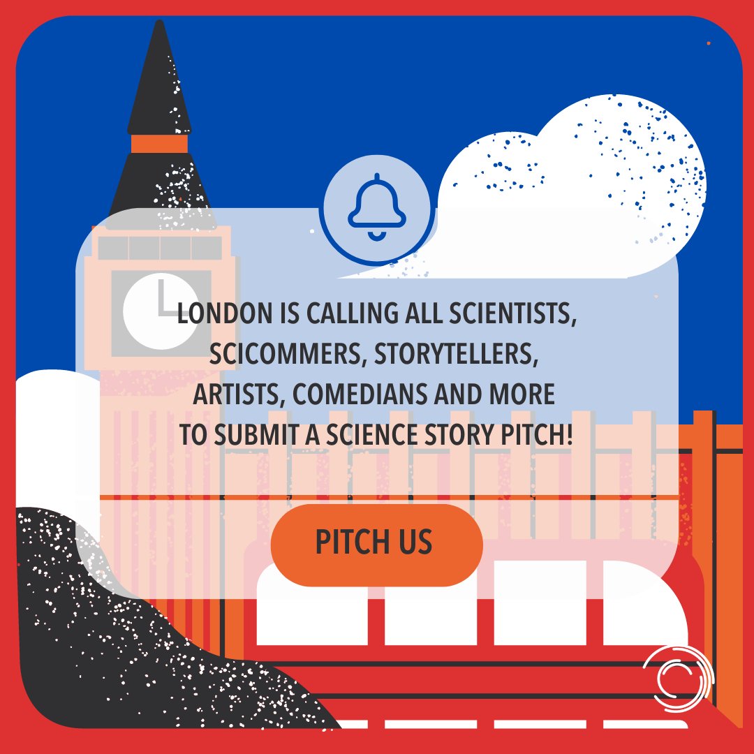 📣 We're looking for pitches for our next #London show! We want to hear from you if you have a great true, personal story about science! Whether you're a scientist or simply a science enthusiast, we want your pitches! Send us your pitch here: ow.ly/li2j50NrPfu
#Call4Pitches