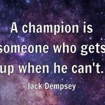 Image for the Tweet beginning: "A champion is one who