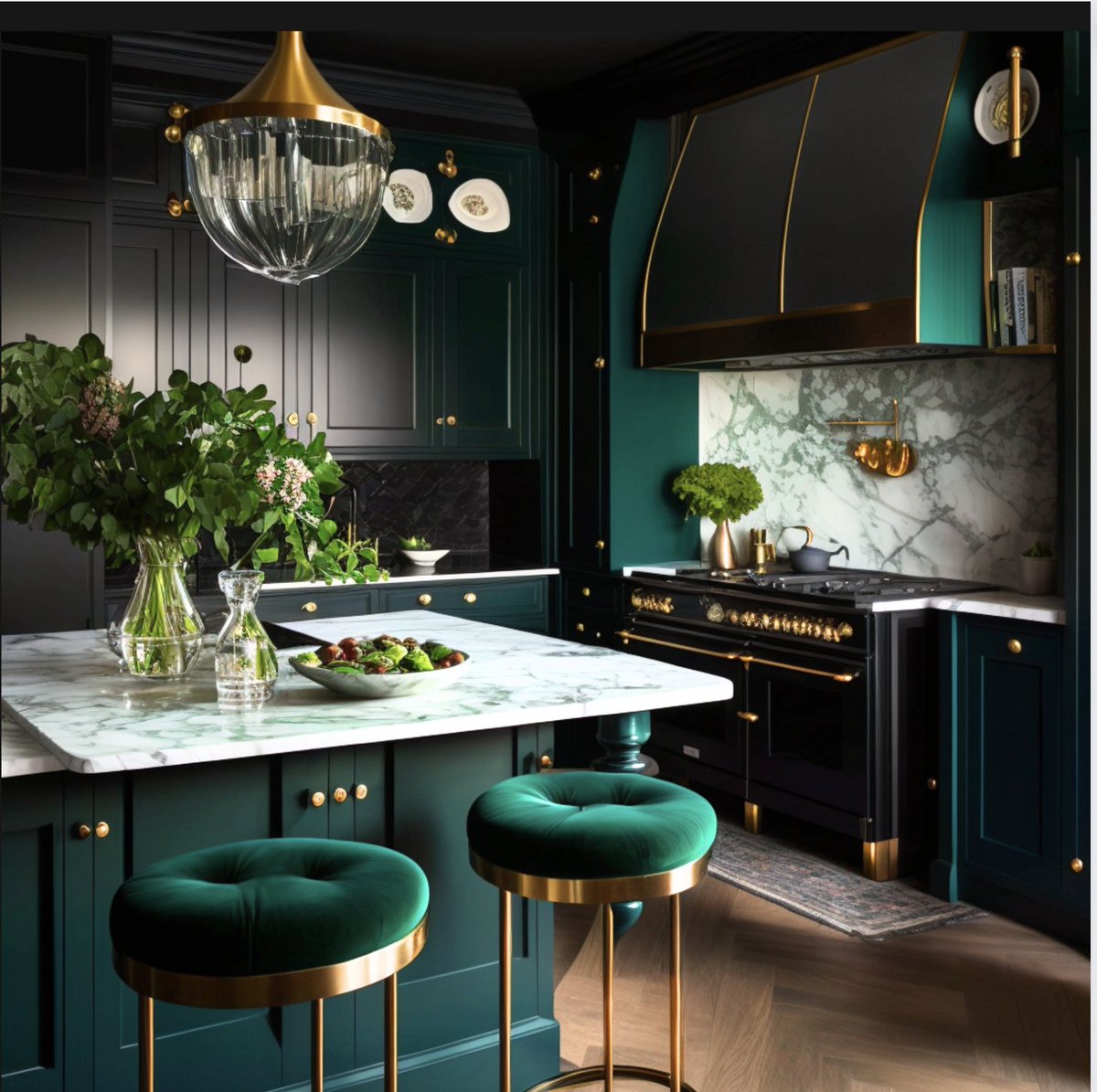 tkpleslie's tweet image. This is not a real kitchen. I created it from a text prompt to MidJourney&apos;s AI bot. 

I wrote a tutorial post about exactly how interior/K&amp;amp;B designers [ or anyone ] can use MidJourney, too. It is easy.

savourpartnership.com/blog/2023/3/23…

#kbtribechat #designonhpmkt #hpmkt #AI #midjourney