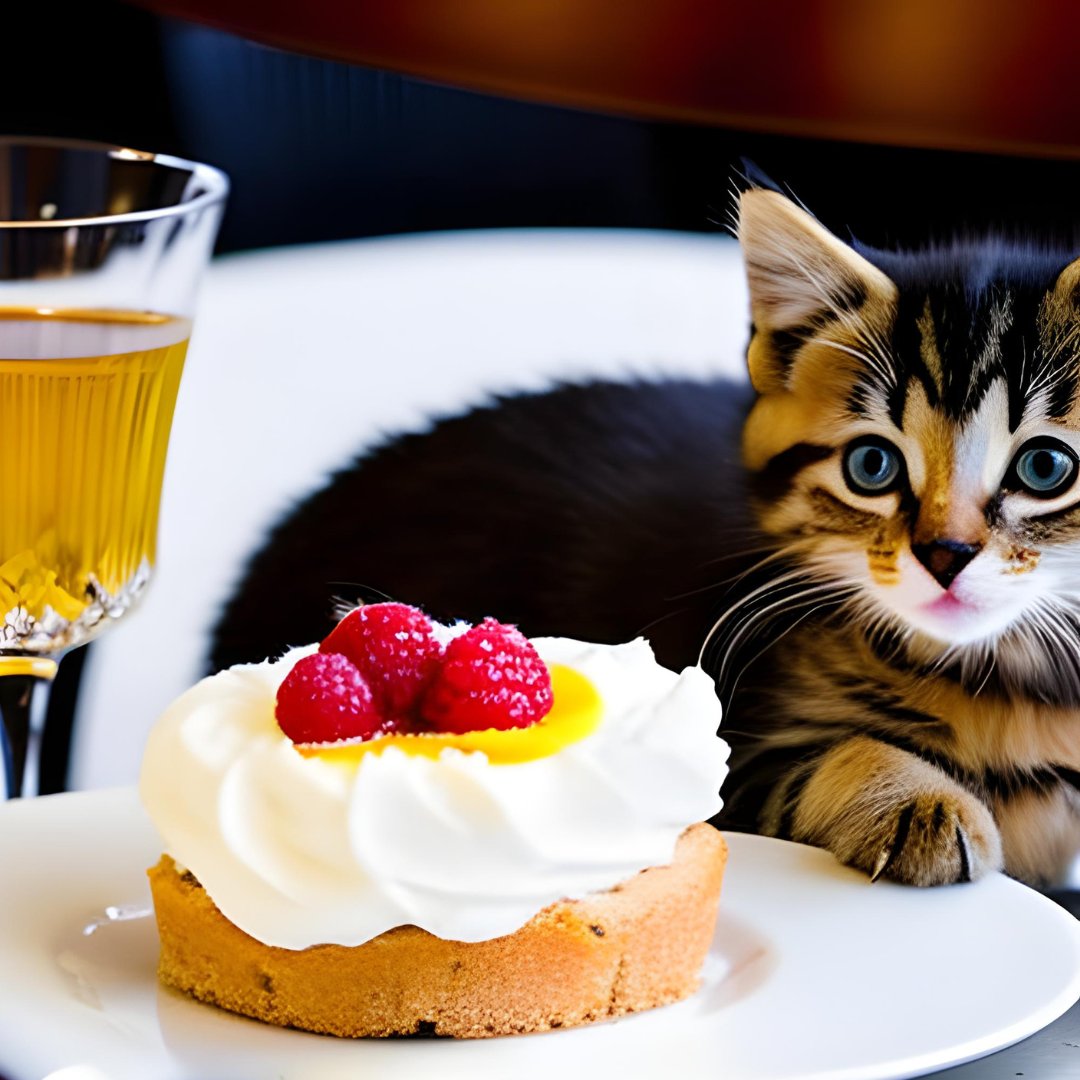 GiftedTawk's tweet photo. Teachers: @canva now offers an online AI image generator. I created this series entitled "kittens in a fancy NYC restaurant." How could you use it for lessons in your classroom? https://t.co/xhoKhK0V9s