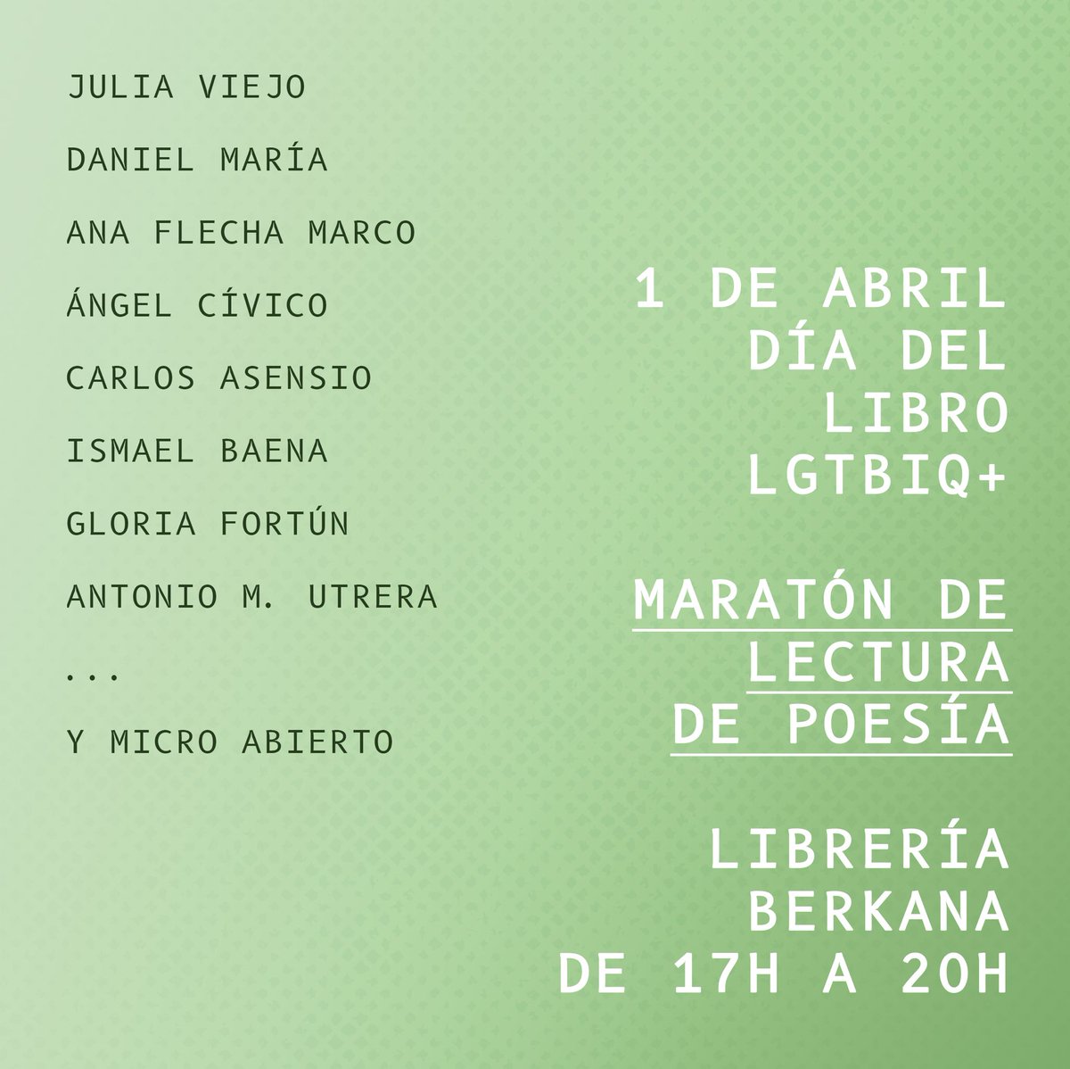 ¡Ya tenéis plan para el día 1 de abril! ¡Os esperamos!