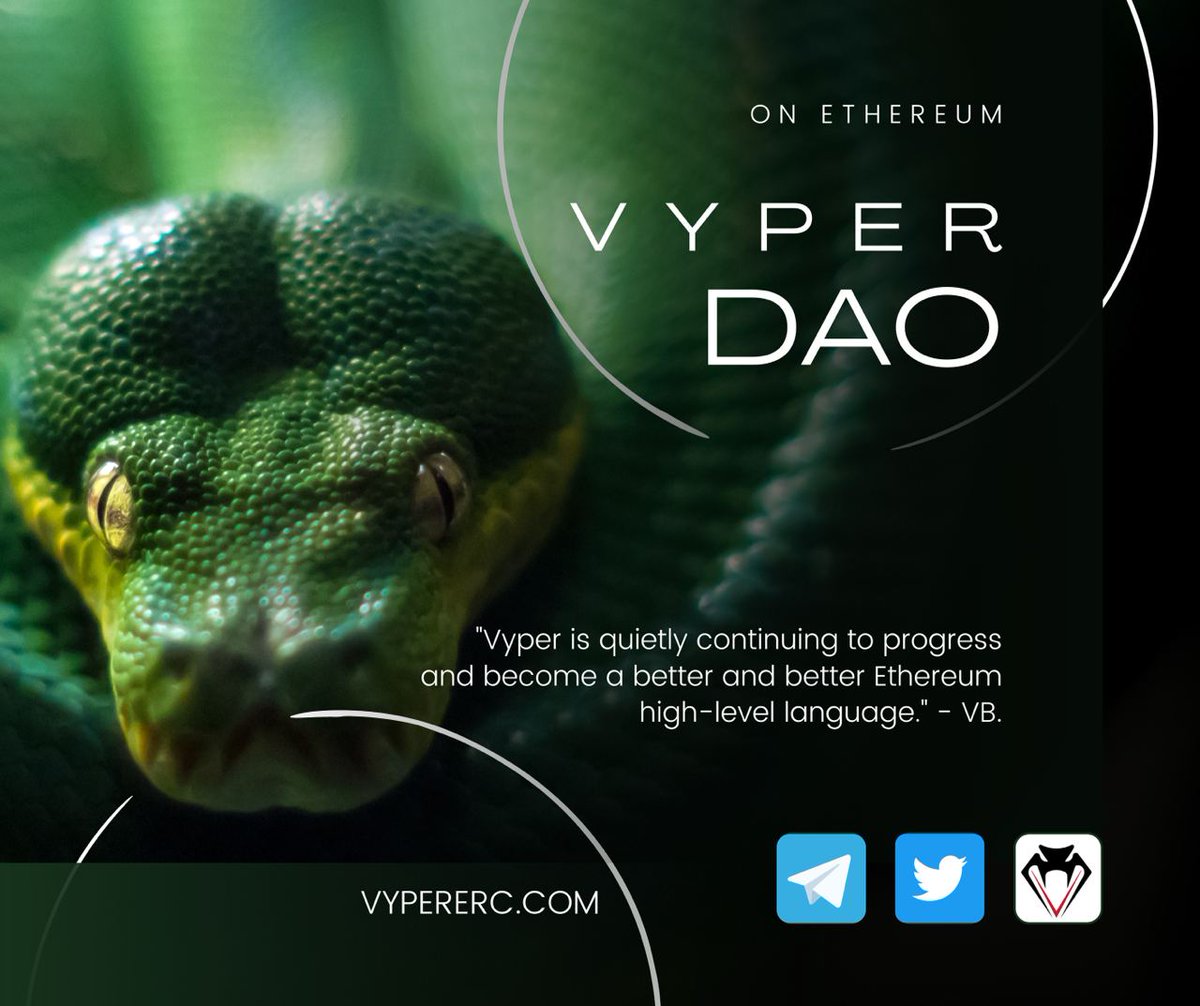 "The time will come.. Continuing to buidl.. Vyper Token Factory.. Next week deploy?? Keep together.. Keep informing.."

Our latest developer message!

Stay tuned for our Vyper Token Factory.

$VY #vypertoken #vyperlang #vyper