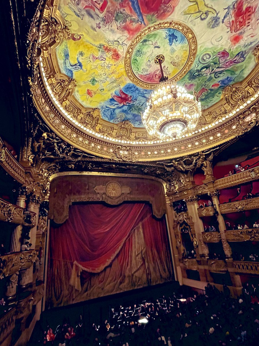 0xsseb's tweet photo. Despite being online most of the weekend, visited Opera Garnier. 

Marc Chagall painted the main ceiling. 

Truly beautiful. https://t.co/A1Ncq5dh5U