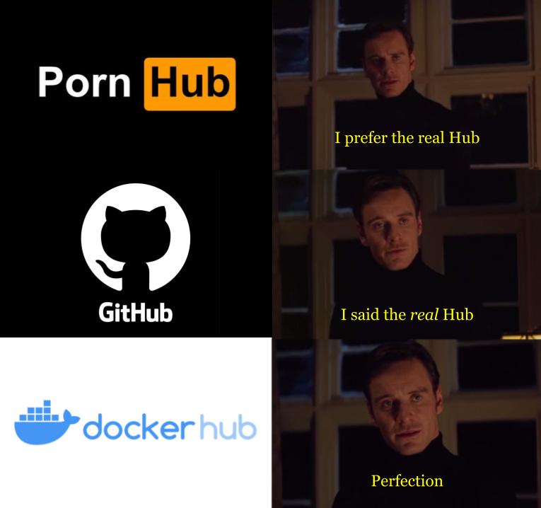 lukegjpotter's tweet image. The latest technology from the Luke Potter Innovation Centre for Memes.

ph pull yourplum
git pull --rebase
docker pull alpine

#Memes #SoftwareMemes #SoftwareDevelopmentMemes