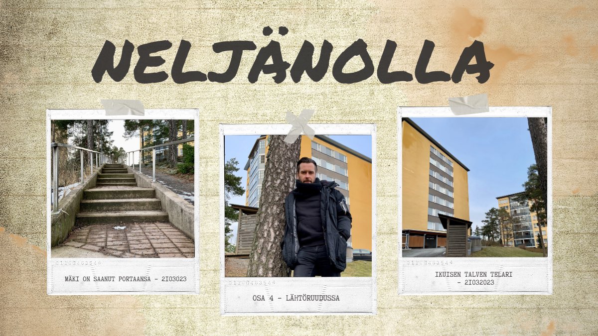 MarkoOstman's tweet photo. NELJÄNOLLA - OSA 4: Lähtöruudussa

Muistoni kaipaavat mäkeä ja katseeni hakee kadottamaani hahmoa. Saavat minut ymmärtämään, että olen tallettanut pienimmätkin yksityiskohdat alle kolmevuotiaasta asti.

Lue lisää 👉 https://t.co/xSHHu6TnE2

#Neljänolla https://t.co/y8rI8E0Xls