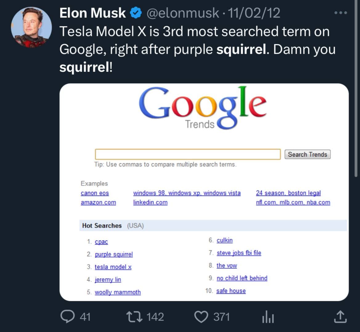 <a href="/elonmusk/">Elon Musk</a> <a href="/WallStreetSilv/">WSS</a> 👑🐿🥜🥜🥜