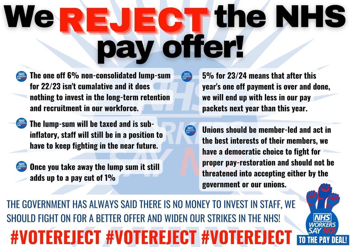 fedefrabetti1's tweet image. I can’t believe unions are selling out like this. #VoteReject #NHSStrikes #FairPayForNursing #FairPay #CostOfLivingCrisis #EnoughIsEnough #StopTheSellOut #NoCapitulation ⁦@ucu⁩ ⁦@theRCN⁩ ⁦@TheBMA⁩