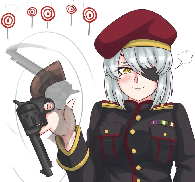 ゆる募から「射撃でドヤ顔するシュランゲちゃん」 