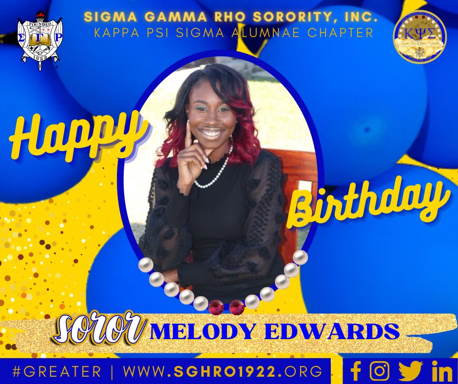 KPS_GradSGRho's tweet photo. #POODLEPAUSE 🎉🥳
Let's take a moment and wish Soror Melody Edwards💙💛 a #Rhoyalblueandgold birthday! #Greaterservice  #SigmaShoutout #ReΣilence #KPS #C-22 #8thgeneration https://t.co/aNvBwtAYwk