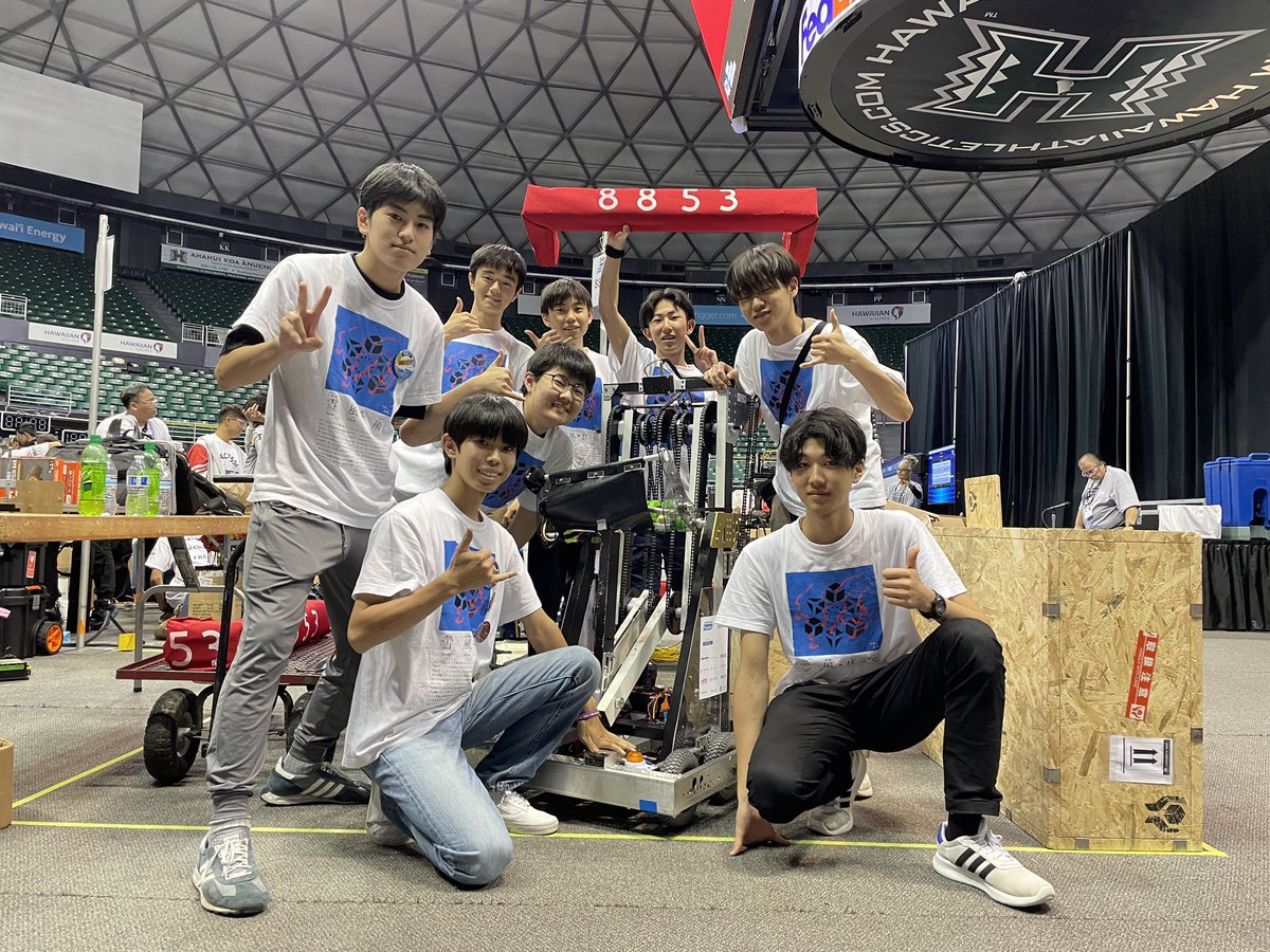 Yukikaze_Tech's tweet photo. [FRC 2023  Hawaii regional終了！]
2年目となる今大会、残念ながら世界大会進出はできませんでした。
しかし、ロボットゲームではロボットの調整を繰り返し、終盤では勝利につなげられました。
また、海外チームとの交流等も楽しみました。
たくさんの応援ありがとうございました！
#FIRSTwithAloha https://t.co/F8c9Jpnofm