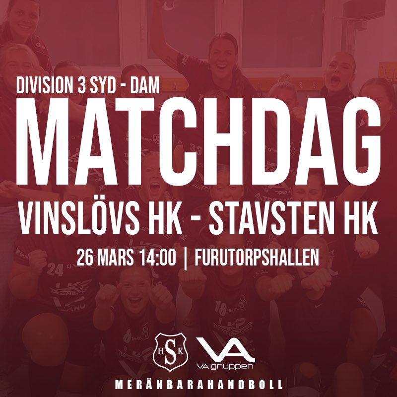 stavstenhk's tweet photo. MATCHDAG | TRUPPEN

Idag spelar våra damer bortamatch mot Vinslövs HK! En tunn trupp har åkt till Vinslöv för att försöka få med sig båda poängen hem till Trelleborg.

Dagens match och trupp presenteras i samarbete med VA-Gruppen.

#viärstavsten https://t.co/baZRcBVxEL