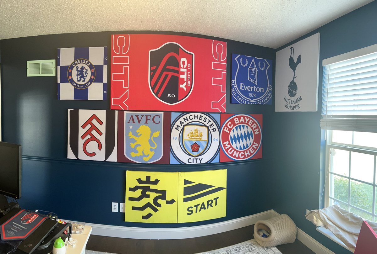srowold's tweet photo. Been working on this for a minute (completed pics to come) but love how the football flag walls are shaping up! Shout out to @ItsNatuDay for the Norwegian flavor ๐ค #stlCITYsc #PoGofam https://t.co/HPDJizf7e6