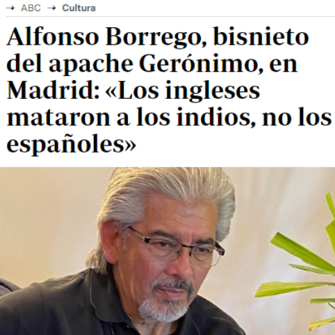 CCivicaCatalana's tweet photo. "En las escuelas de EEUU te cuentan lo malos que fueron los españoles. Es una patraña. La realidad la puede comprobar cualquiera: donde hubo españoles quedan indios, donde hubo gringos no ha quedado nada. Los españoles convivieron con nosotros. Los ingleses nos mataban". https://t.co/XXTXxePOkY