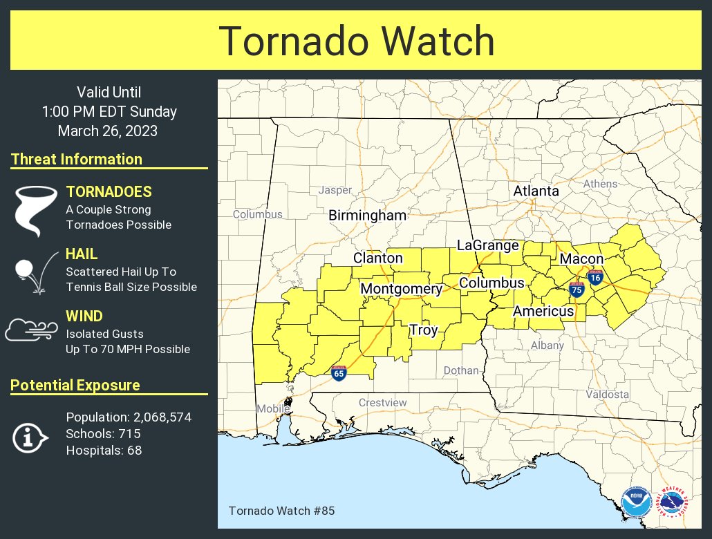 NWS Tornado on Twitter "A tornado watch has been issued for parts of