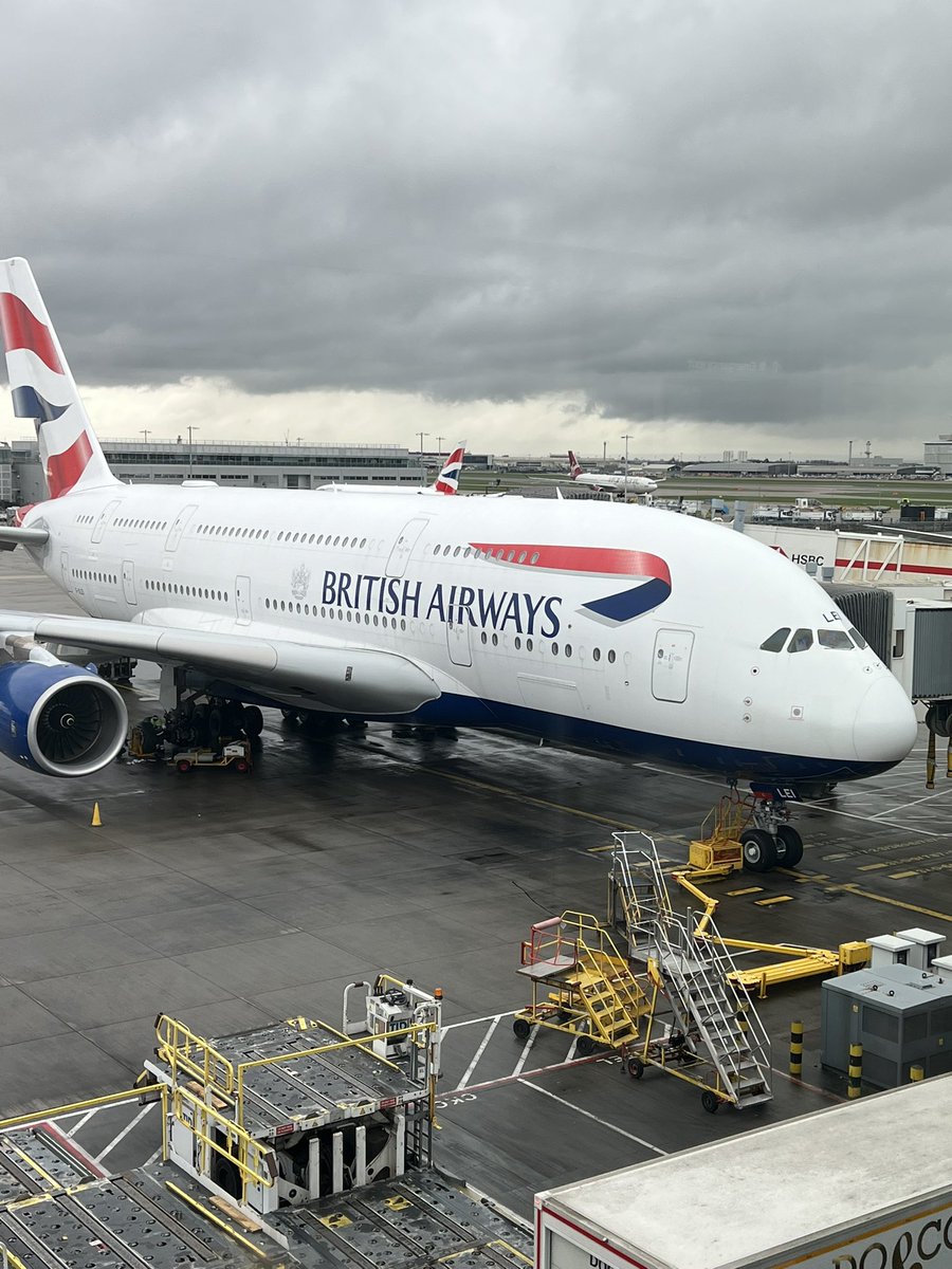 kenpankiewicz's tweet photo. Love an A380 flight. Today it’s Dallas on G-XLED. Looking forward to a great flight and warmer weather #AvGeek #traveltheworld #BritishAirways #a380 https://t.co/uhjsch7ClT