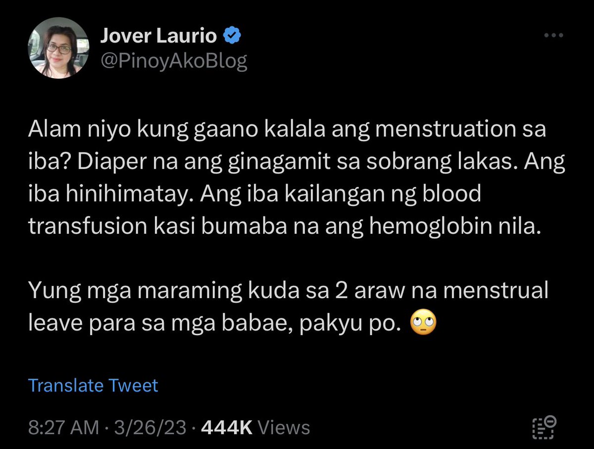 bryan_castillo's tweet photo. Hoy Ante, iba kasi ‘yung menses sa Abnormal Uterine Bleeding 🩸 🙄🙄🙄 Kina-gorgeous mo ‘yang pamamakyu na yan. https://t.co/9jw3EkQfyc