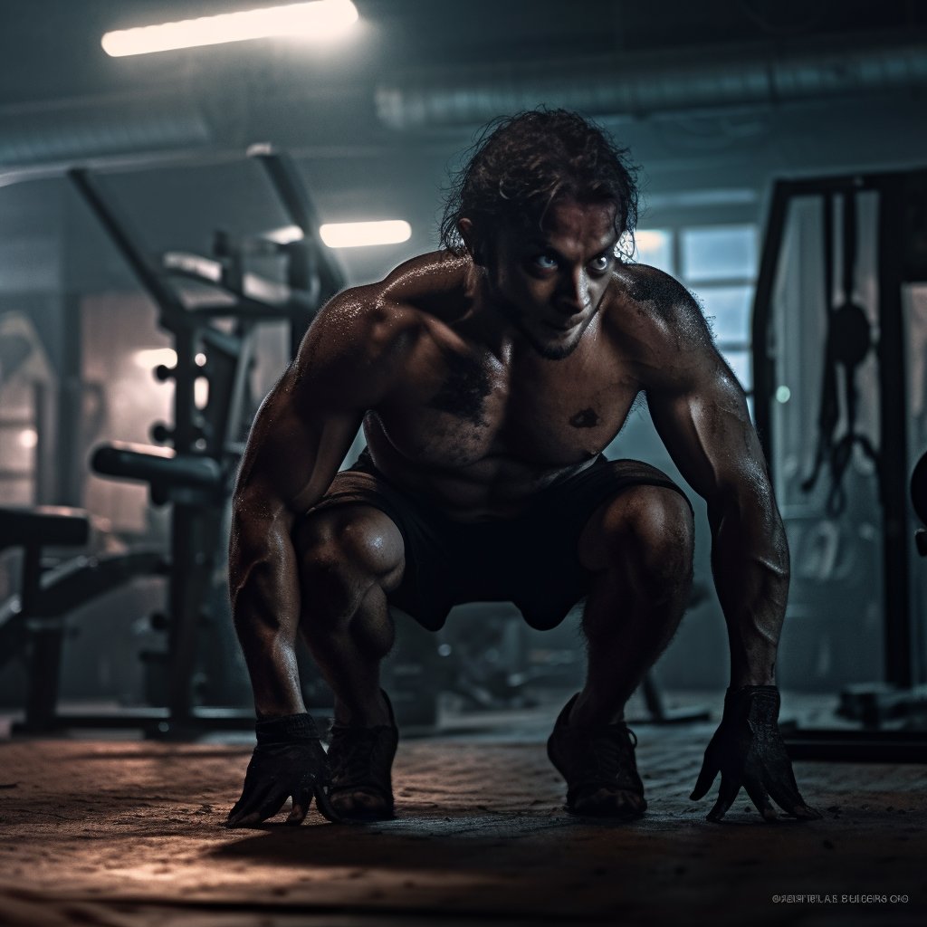 Unleashing the beast within: a fusion of strength, ferocity, and mystique. 🐺💪🌫️ #wolfwarrior #BeastMode  #SurrealFitness #StrengthUnleashed #TransformativeTraining #FierceFocus #MistyMuscles #RusticGymVibes #ZeissBatis85mm