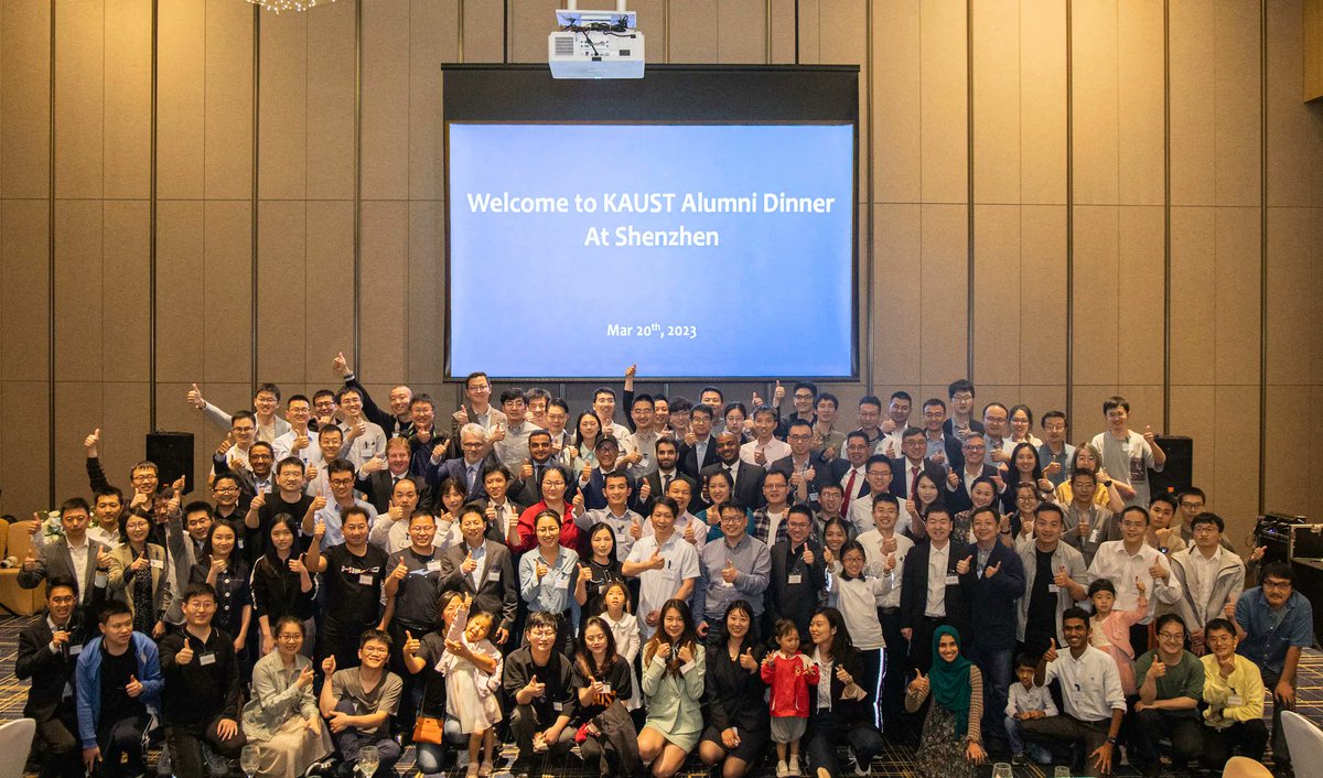 KAUST_Alumni's tweet photo. More than 150 alumni and friends in China attended a special alumni dinner in Shenzhen, hosted by President Tony Chan and attended by select KAUST faculty and staff. It was a great evening of reconnecting. #KAUST_alumni https://t.co/Y2URmohnFv
